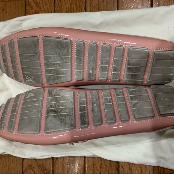 Louis Vuitton Pink Patent Leather w/Contrast White Stitching Loafers/Mocs - Picture 5 of 5
